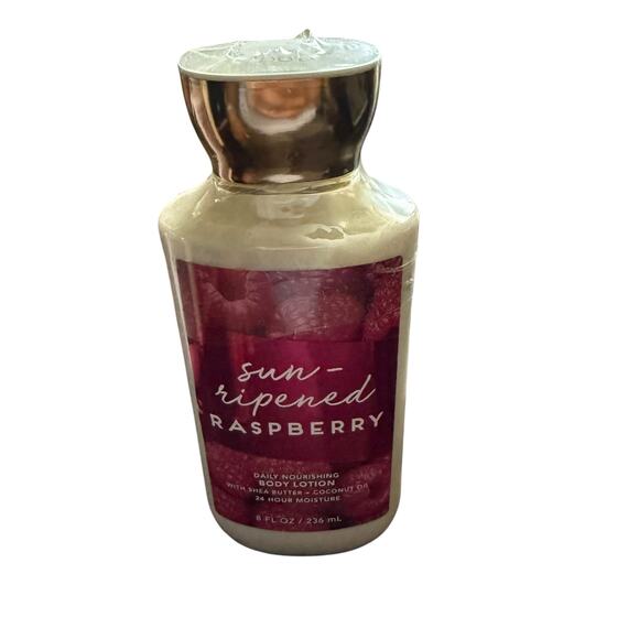 Bath & Body Works Sun-Ripened Raspberry 24 Hour Moisture Body Lotion 8 oz NEW - Picture 1 of 2